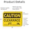 Signmission Clearance _Ft._In., 7 in W x Rectangle, Vinyl Decal OS-2PACK-CS-D-57-L-19126 - alternate 2